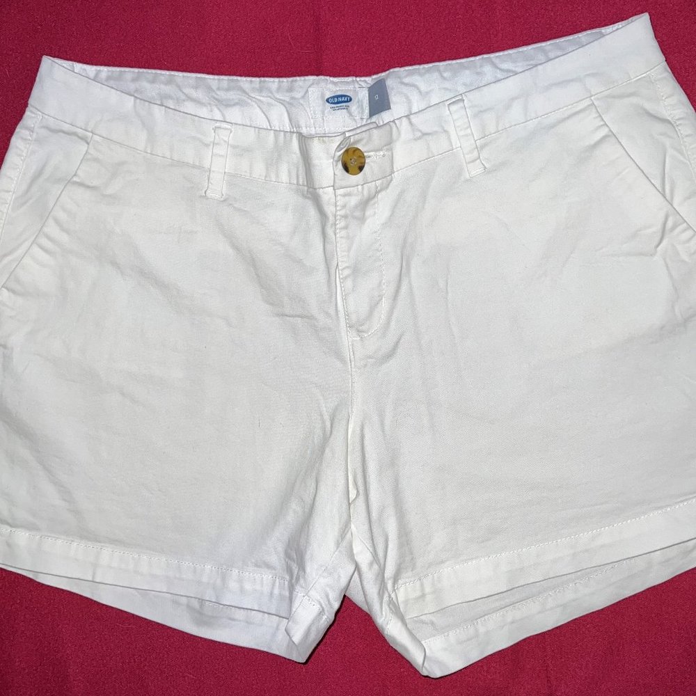 Old Navy White Chino Shorts